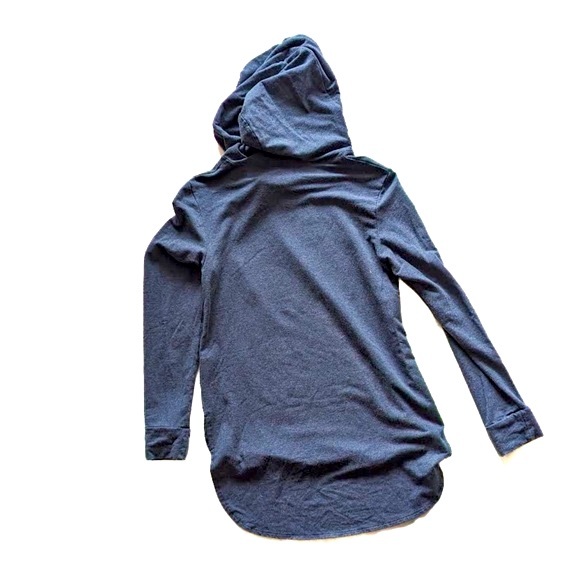 french terry bamboo hoodie Pull over Size medium blue Gilmour Clothing - Picture 2 of 7